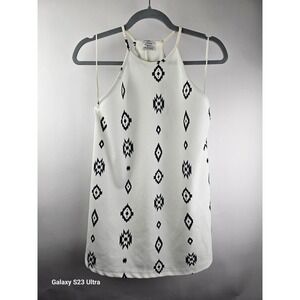 Zara Trafaluc, women's sleeveless top Aztec design